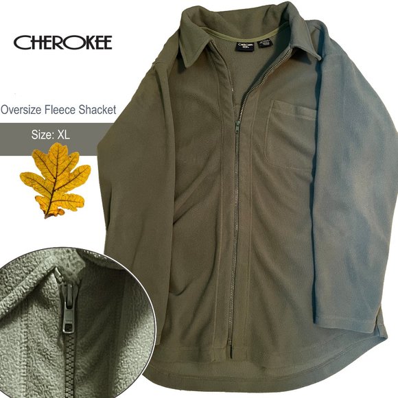 Cherokee: Oversize Fleece Shacket - Picture 1 of 8